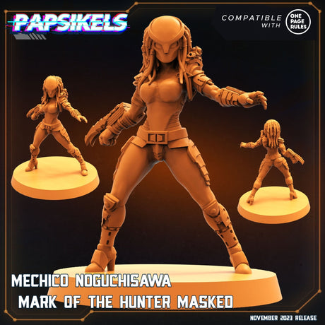 Mechico Noguchisawa Hunters Miniature | Mechico Hunter D - Tabletop RPG & D&D miniature. Perfect for wargaming & collectors