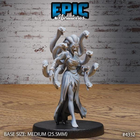 Medusa Miniature | 4332 - Tabletop RPG & D&D miniature. Perfect for wargaming & collectors