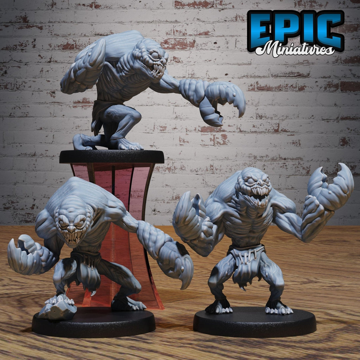 Meenlock Miniature | Set of 3 - Tabletop RPG & D&D miniature. Perfect for wargaming & collectors