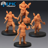 Mercenaries Miniature | Set of 4 - Tabletop RPG & D&D miniature. Perfect for wargaming & collectors