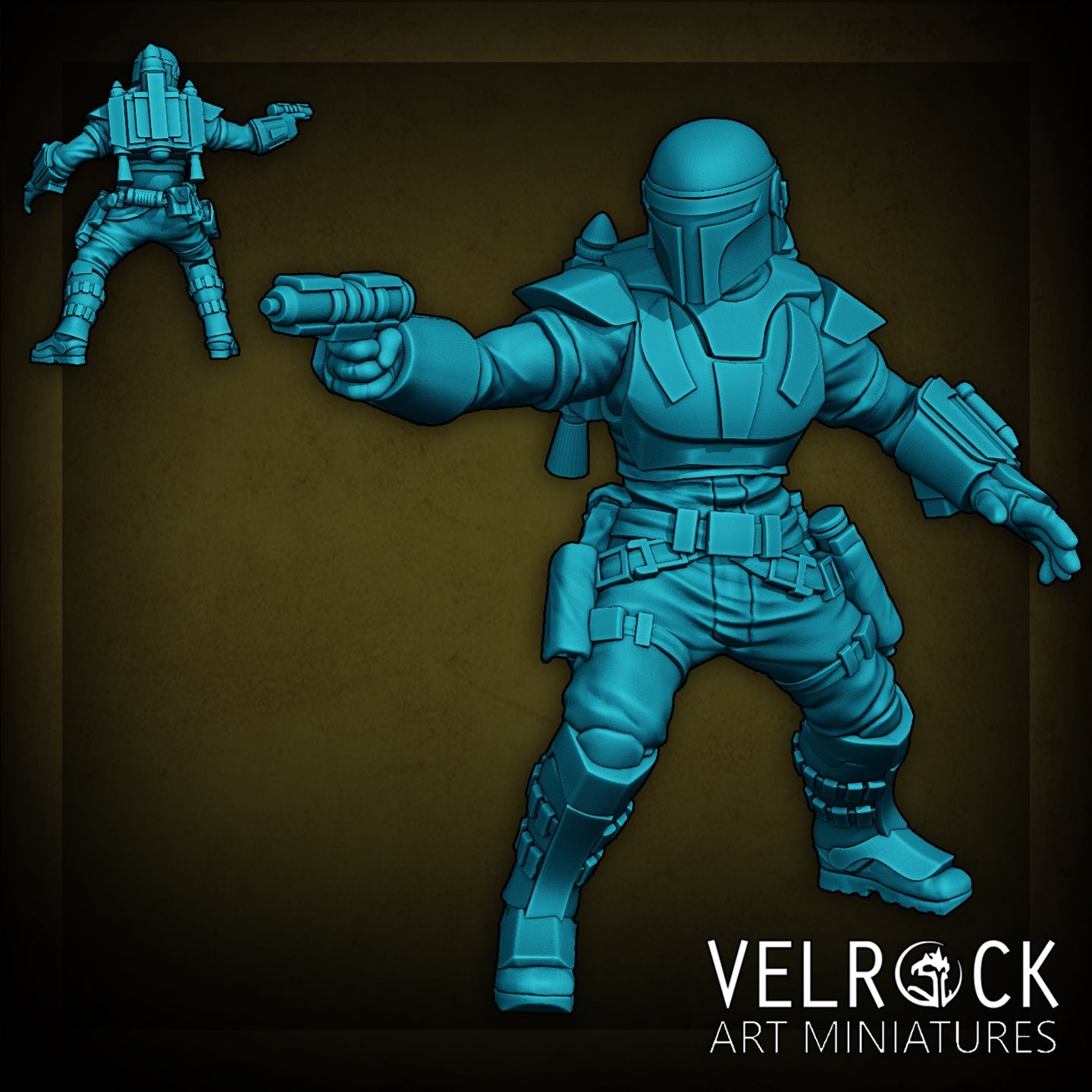 Mercenary Bounty Hunter Squad Miniature - B - 32mm