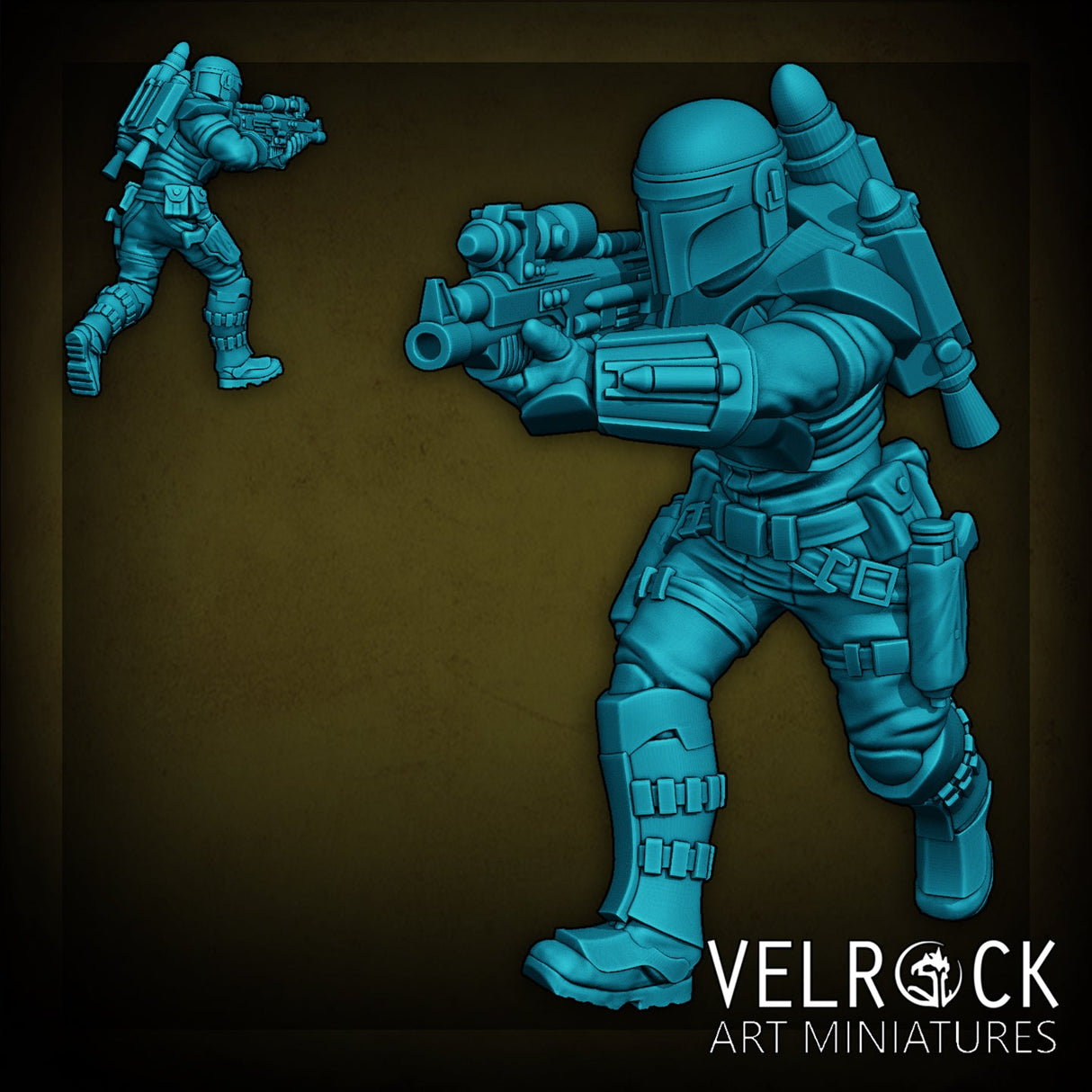 Mercenary Bounty Hunter Squad Miniature | C - Tabletop RPG & D&D miniature. Perfect for wargaming & collectors