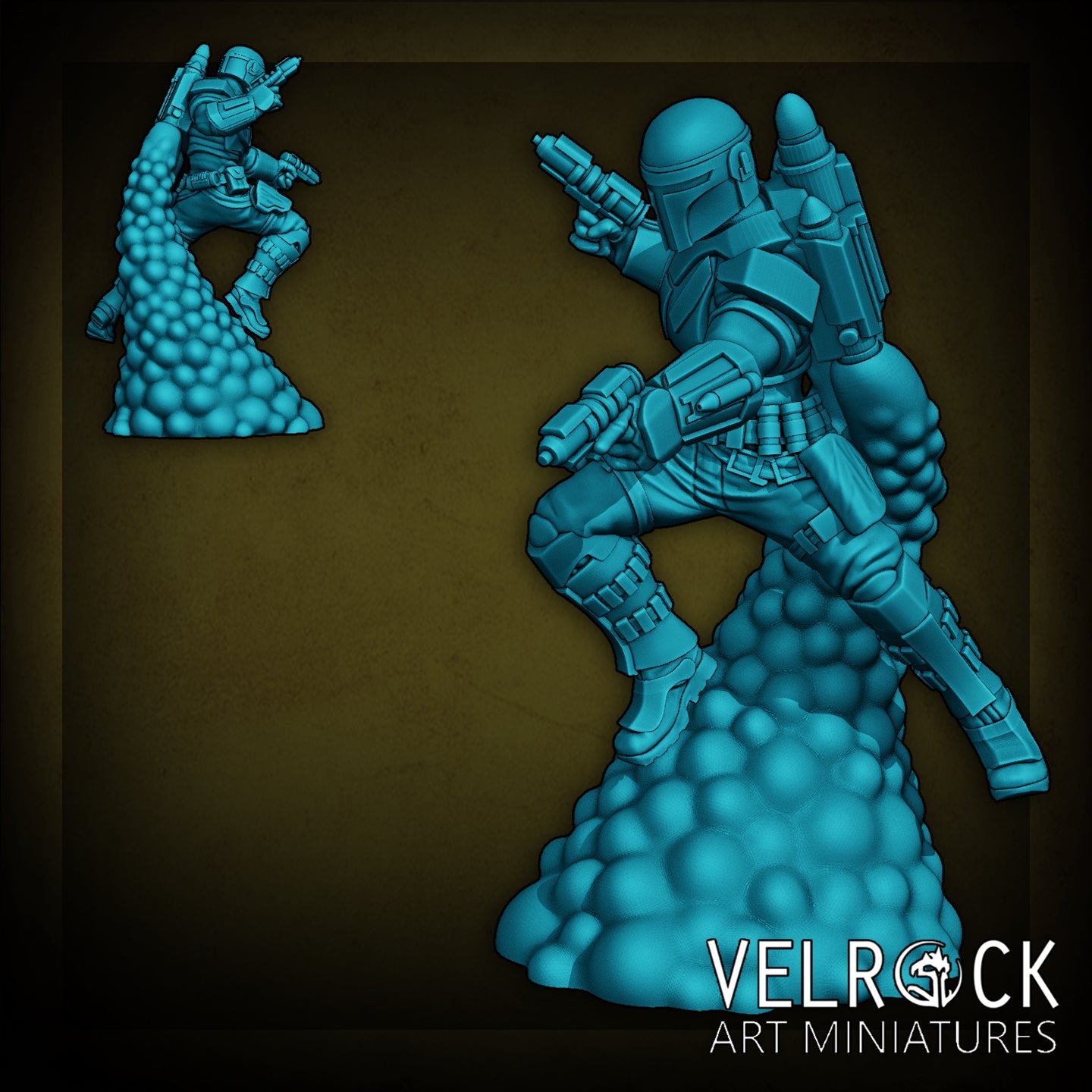 Mercenary Bounty Hunter Squad Miniature - D - 32mm