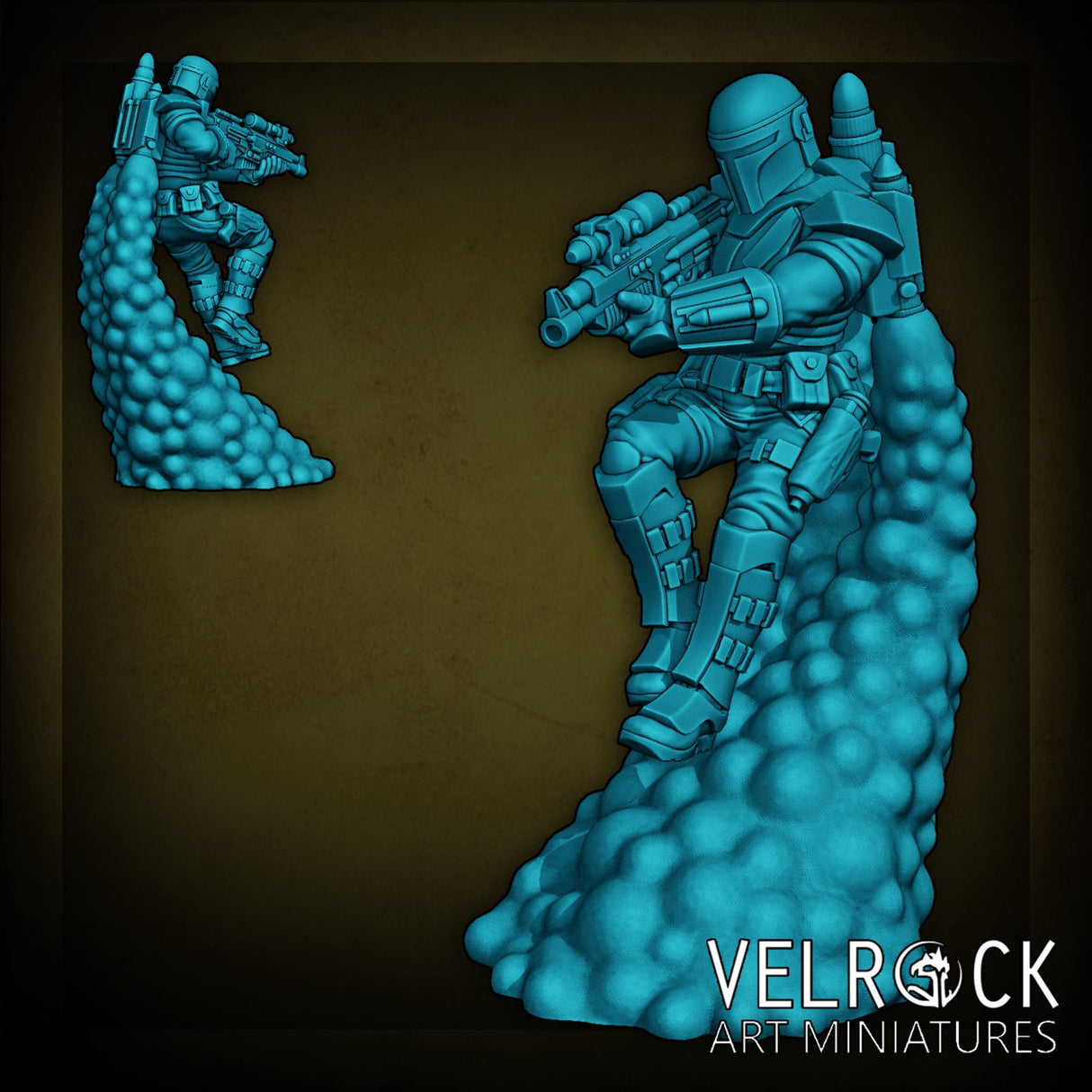 Mercenary Bounty Hunter Squad Miniature | F - Tabletop RPG & D&D miniature. Perfect for wargaming & collectors