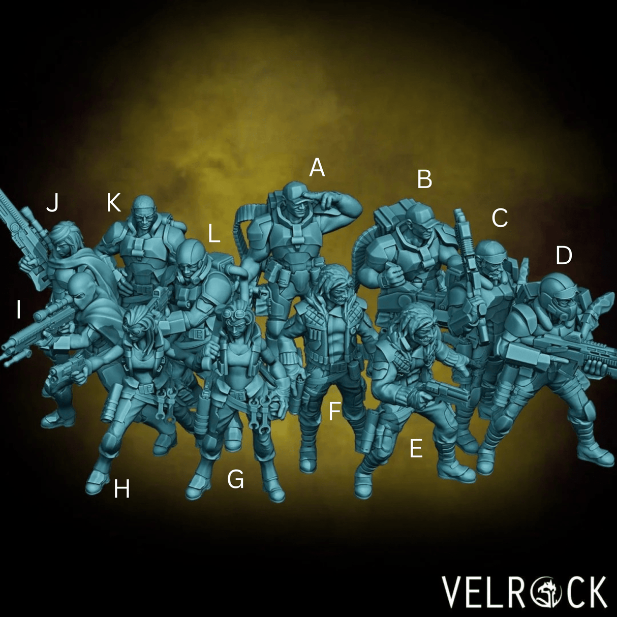 Mercenary Miniature | Set of 12 - Tabletop RPG & D&D miniature. Perfect for wargaming & collectors
