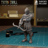 Mercenary Pack Guards Miniature | G - Tabletop RPG & D&D miniature. Perfect for wargaming & collectors