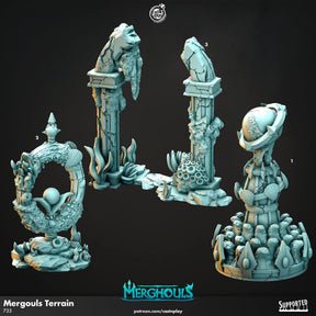 Merghouls Terrain Miniature | A - Tabletop RPG & D&D miniature. Perfect for wargaming & collectors