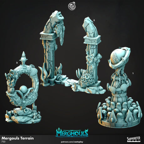 Merghouls Terrain Miniature | A - Tabletop RPG & D&D miniature. Perfect for wargaming & collectors