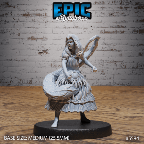 Mimic Girl Miniature | B - Tabletop RPG & D&D miniature. Perfect for wargaming & collectors