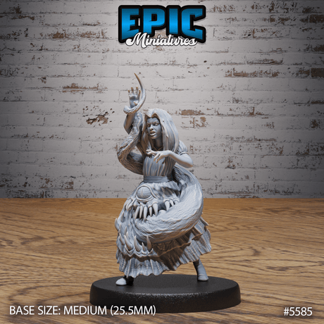 Mimic Girl Miniature | C - Tabletop RPG & D&D miniature. Perfect for wargaming & collectors