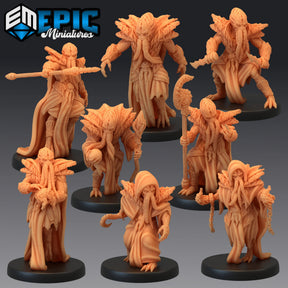 Mind Eater Miniature set | Set of 8 - Tabletop RPG & D&D miniature. Perfect for wargaming & collectors