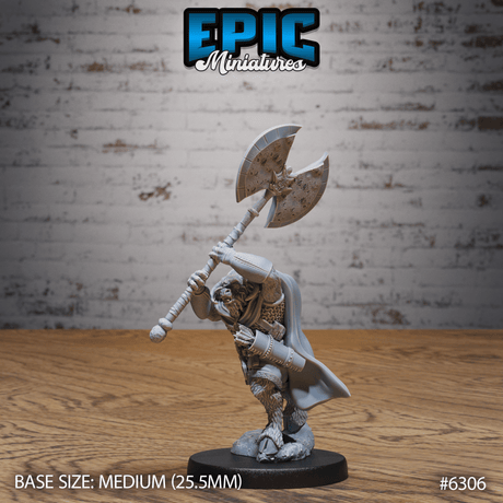 Minotaur Adventure Miniature | C - Tabletop RPG & D&D miniature. Perfect for wargaming & collectors