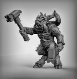 Minotaur Barbarians Miniature | Left - Tabletop RPG & D&D miniature. Perfect for wargaming & collectors