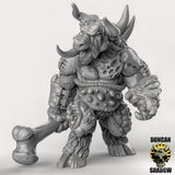 Corrupted Mutated Minotaur Miniature | B - Tabletop RPG & D&D miniature. Perfect for wargaming & collectors