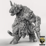 Corrupted Mutated Minotaur Miniature | C - Tabletop RPG & D&D miniature. Perfect for wargaming & collectors