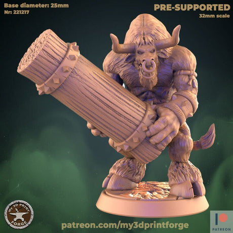 Minotaur Miniature | A - Tabletop RPG & D&D miniature. Perfect for wargaming & collectors