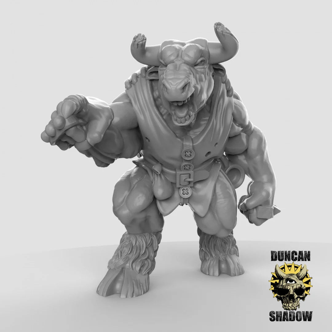 Minotaur Tavern NPC Miniature | A - Tabletop RPG & D&D miniature. Perfect for wargaming & collectors