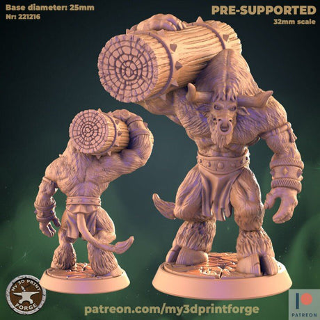 Minotaur Miniature | B - Tabletop RPG & D&D miniature. Perfect for wargaming & collectors
