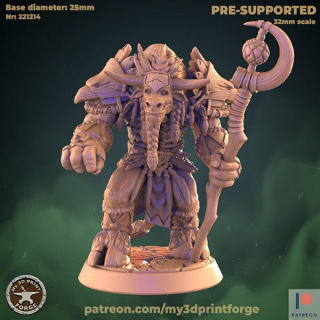Minotaur Miniature | D - Tabletop RPG & D&D miniature. Perfect for wargaming & collectors