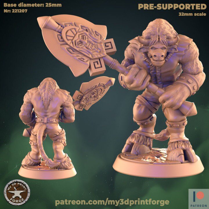 Minotaur Miniature - D - 28mm