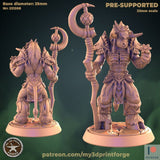 Minotaur Miniature cow folk shamans | E - Tabletop RPG & D&D miniature. Perfect for wargaming & collectors