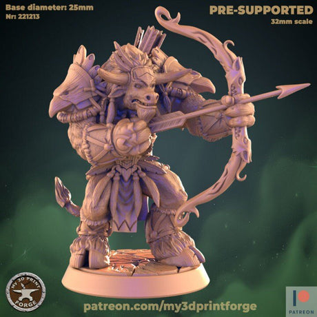 Minotaur Miniature | E - Tabletop RPG & D&D miniature. Perfect for wargaming & collectors