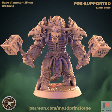 Minotaur Miniature | F - Tabletop RPG & D&D miniature. Perfect for wargaming & collectors