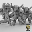 Heavy Armoured Minotaurs Miniature | Set of 3 - Tabletop RPG & D&D miniature. Perfect for wargaming & collectors