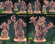 Minotaur Miniature cow folk shamans | Set of 6 - Tabletop RPG & D&D miniature. Perfect for wargaming & collectors