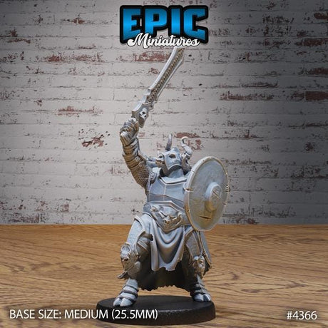 Minotaur Paladin, Warrior Miniature | 4366 - Tabletop RPG & D&D miniature. Perfect for wargaming & collectors