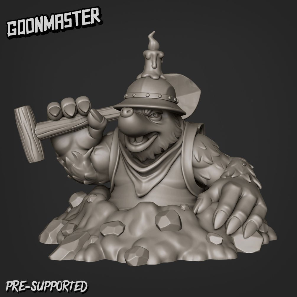 Mole Folk Miniature | A - Tabletop RPG & D&D miniature. Perfect for wargaming & collectors