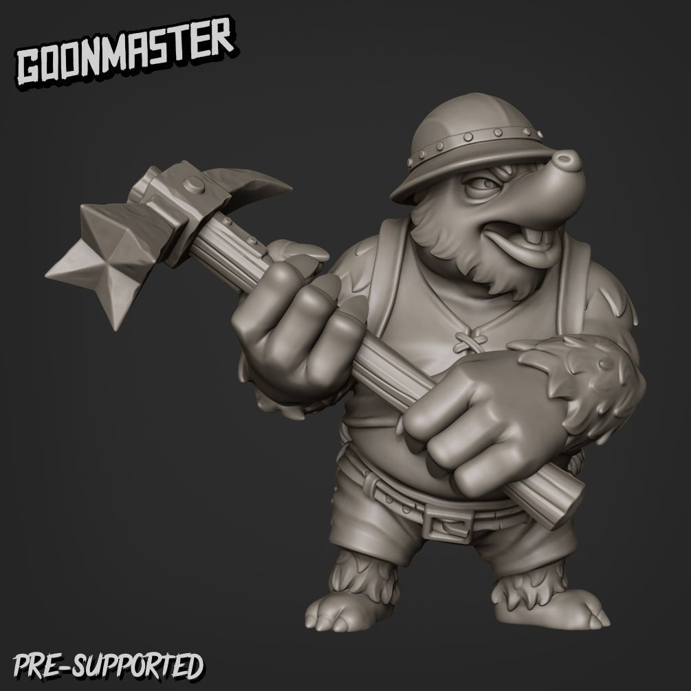 Mole Folk Miniature | C - Tabletop RPG & D&D miniature. Perfect for wargaming & collectors
