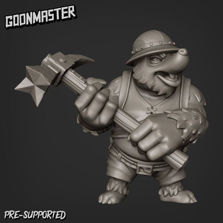 Mole Folk Miniature | C - Tabletop RPG & D&D miniature. Perfect for wargaming & collectors