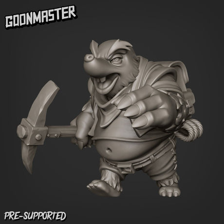 Mole Folk Miniature | F - Tabletop RPG & D&D miniature. Perfect for wargaming & collectors