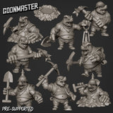 Mole Folk Miniature | Set of 9 - Tabletop RPG & D&D miniature. Perfect for wargaming & collectors