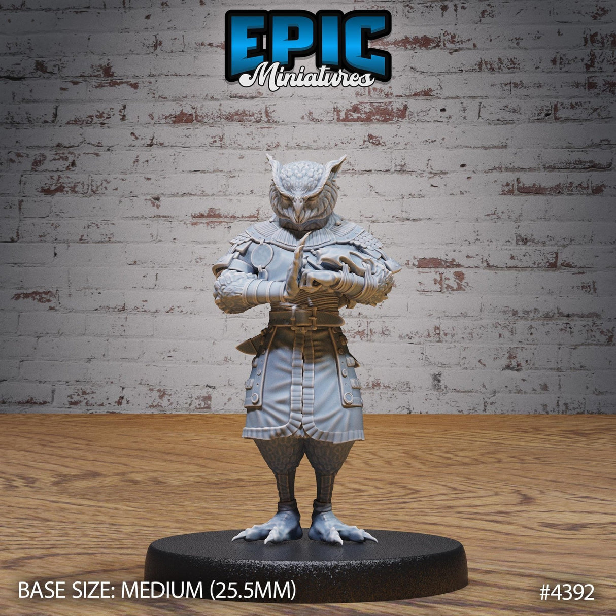 Monk Owl Folk Tavern Miniature | 4392 - Tabletop RPG & D&D miniature. Perfect for wargaming & collectors
