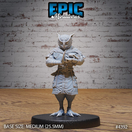 Monk Owl Folk Tavern Miniature | 4392 - Tabletop RPG & D&D miniature. Perfect for wargaming & collectors