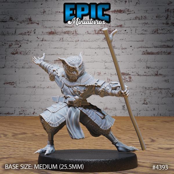 Monk Owl Folk Tavern Miniature | 4393 - Tabletop RPG & D&D miniature. Perfect for wargaming & collectors