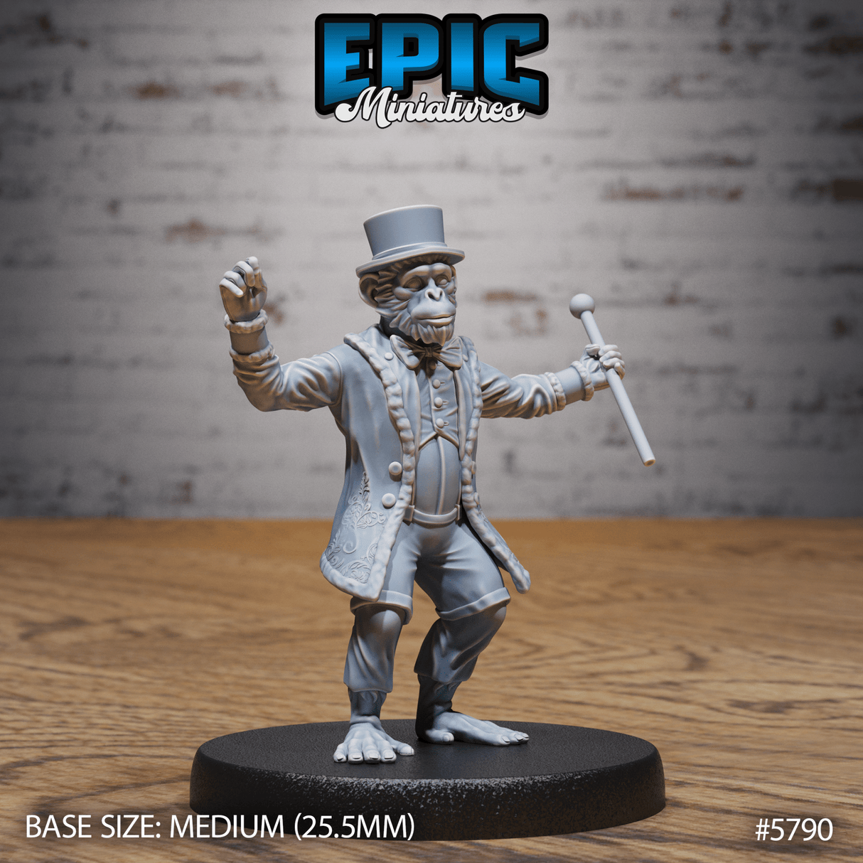 Monkey Director Miniature | Set of 3 - Tabletop RPG & D&D miniature. Perfect for wargaming & collectors