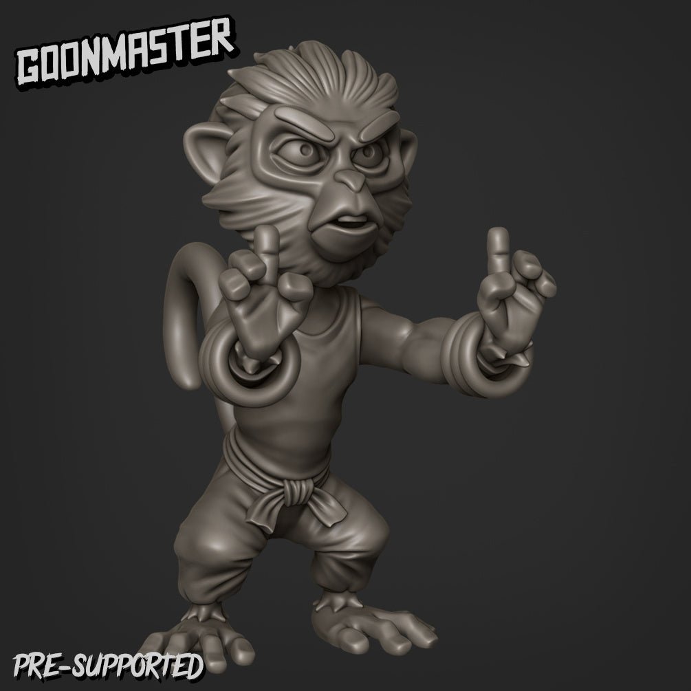 Monkey Folk Miniature | A - Tabletop RPG & D&D miniature. Perfect for wargaming & collectors