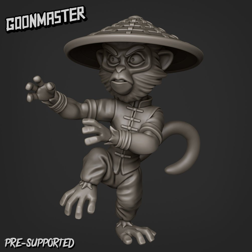 Monkey Folk Miniature | B - Tabletop RPG & D&D miniature. Perfect for wargaming & collectors