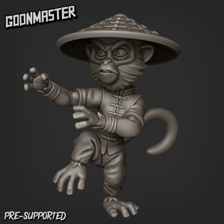 Monkey Folk Miniature | B - Tabletop RPG & D&D miniature. Perfect for wargaming & collectors