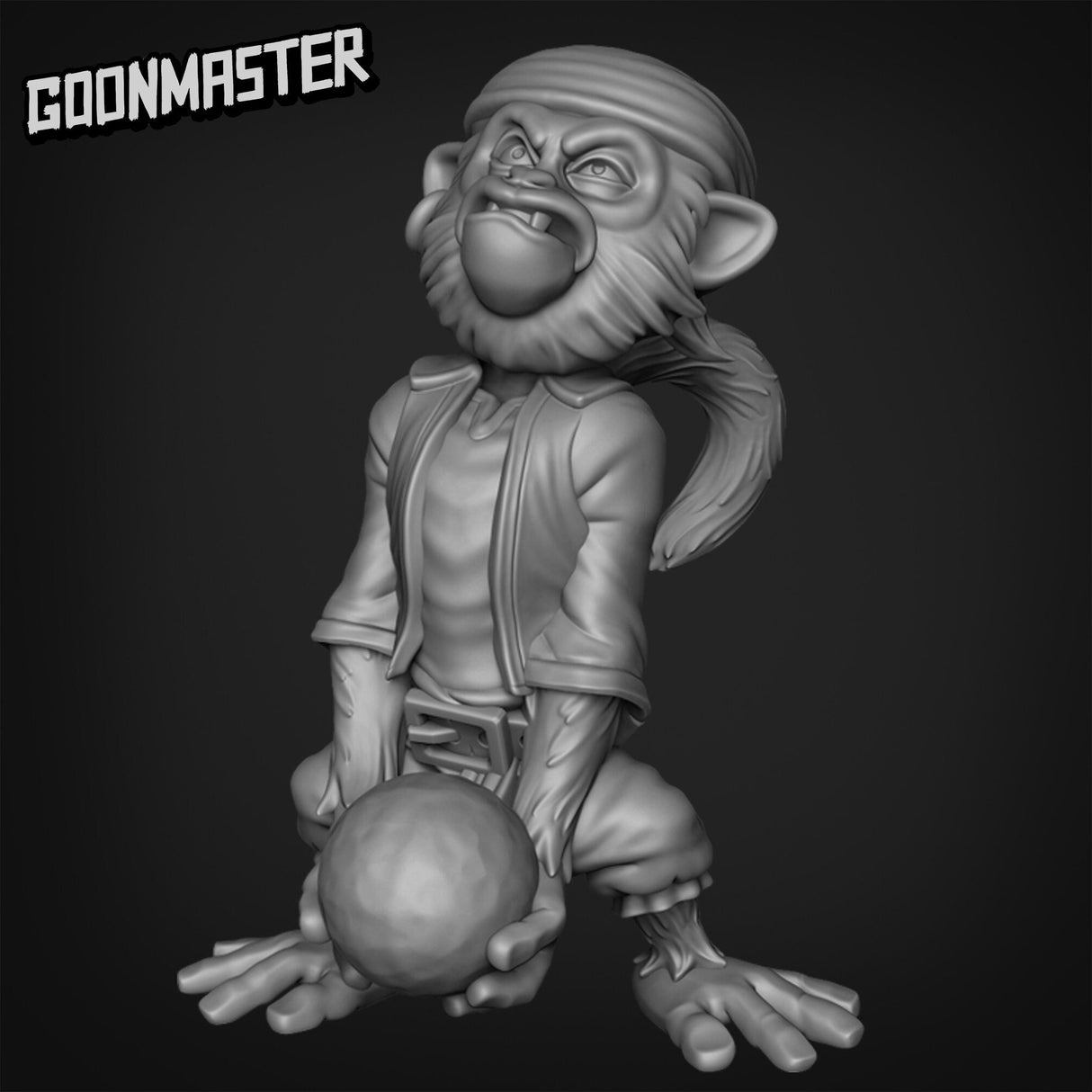 Monkey Pirate Miniature | D - Tabletop RPG & D&D miniature. Perfect for wargaming & collectors