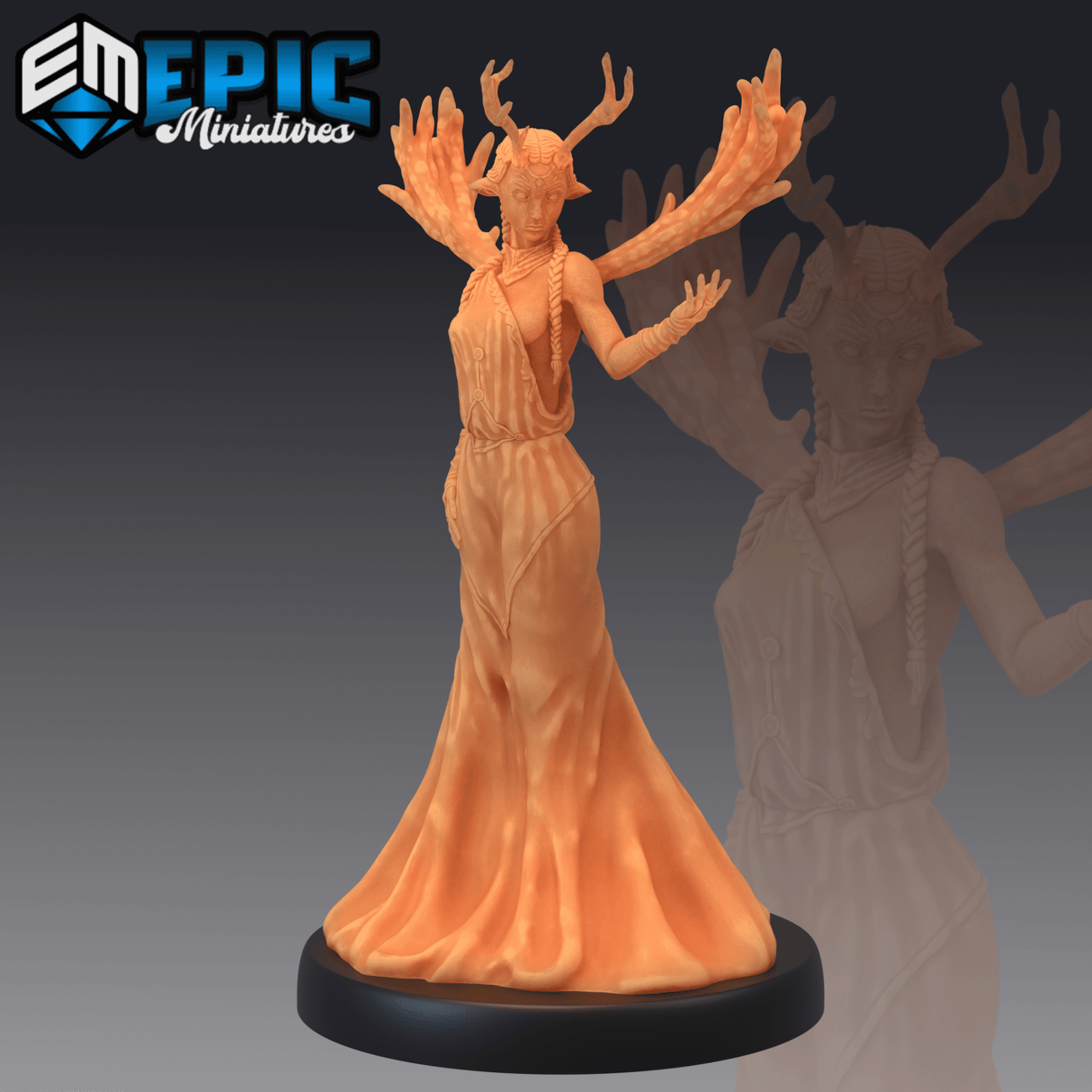 Moon Deity Miniature | A - Tabletop RPG & D&D miniature. Perfect for wargaming & collectors