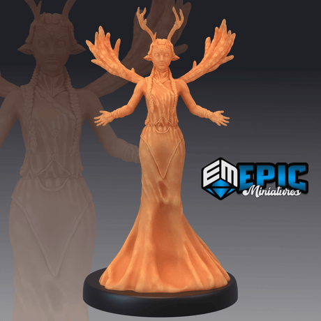 Moon Deity Miniature | B - Tabletop RPG & D&D miniature. Perfect for wargaming & collectors