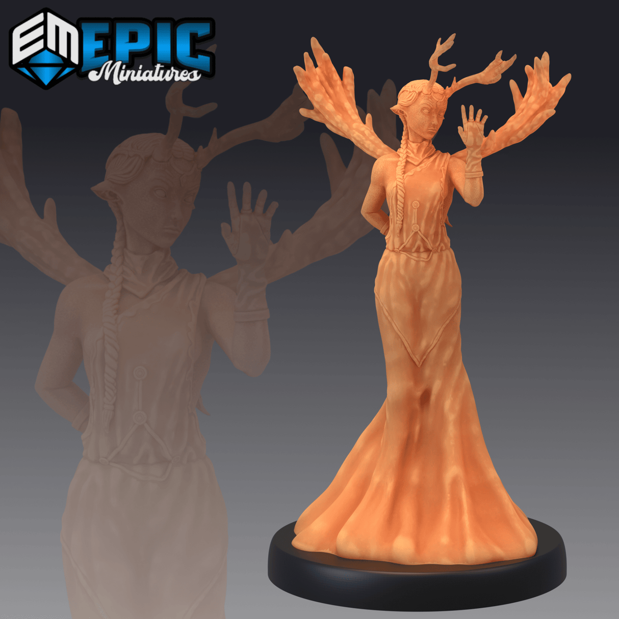 Moon Deity Miniature | C - Tabletop RPG & D&D miniature. Perfect for wargaming & collectors