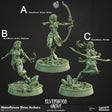Moonflower Elven Archers Miniature | A - Tabletop RPG & D&D miniature. Perfect for wargaming & collectors