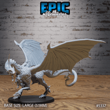 Moonstone Dragon Miniature | A - Tabletop RPG & D&D miniature. Perfect for wargaming & collectors
