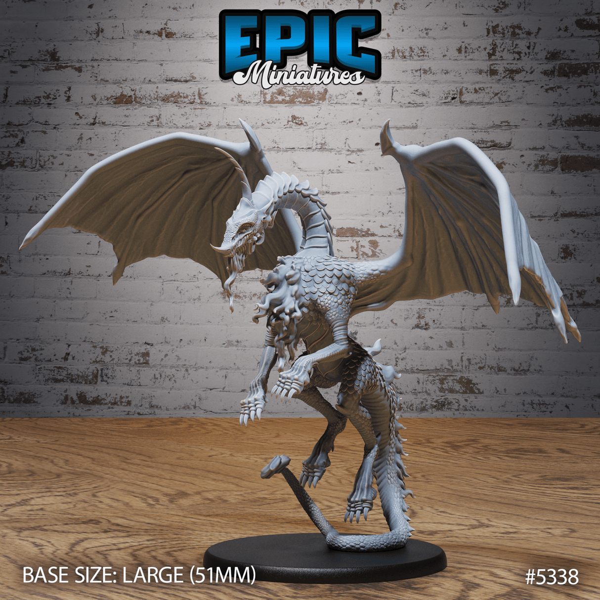 Moonstone Dragon Miniature | B - Tabletop RPG & D&D miniature. Perfect for wargaming & collectors