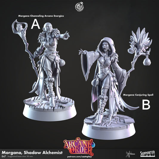 Morgana, Shadow Alchemist Miniature - Morgana A - 32mm